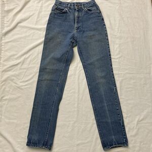 Vintage Lee Dark Wash Denim Blue Jeans Womens Size 25x29